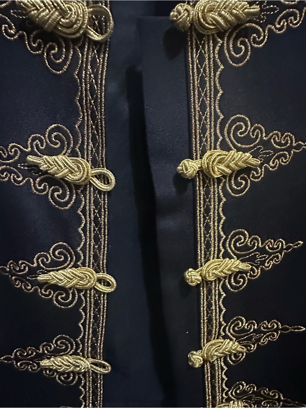 Talbots Black Vest with Gold Embroidery - Picture 5 of 5
